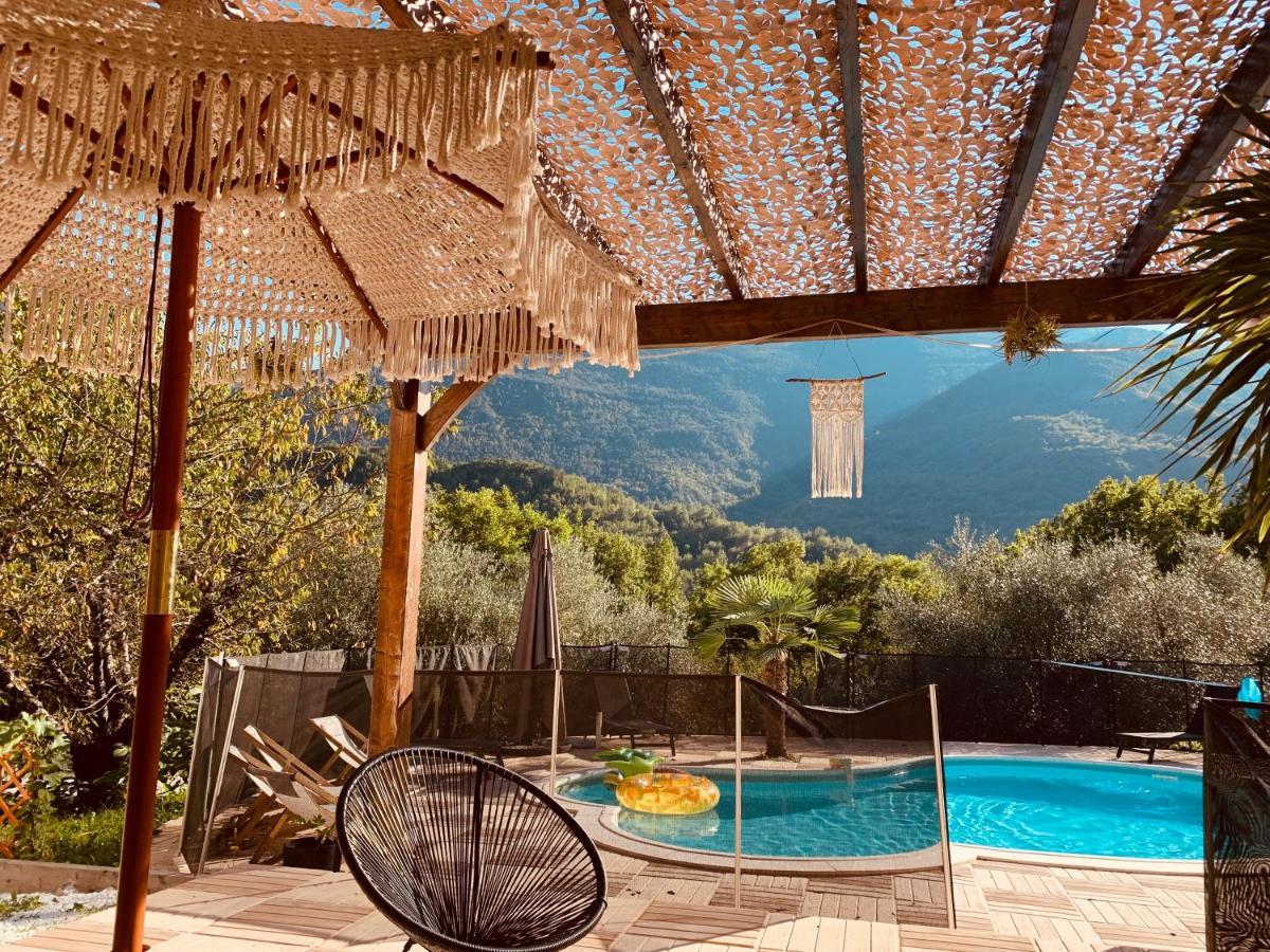 Апартаменти 2P Au Coeur Des Montagnes Avec Piscine Chauffee Пюже-Теньє Екстер'єр фото